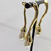 AROS PALITO MACHACADO PERLA 45MM ENCH.ORO