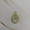 MINI MEDALLA OVALADA SAN BENITO 12MM ENCH.ORO