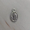 MINI MEDALLA OVALADA SAN BENITO 12MM ENCH.PLATA