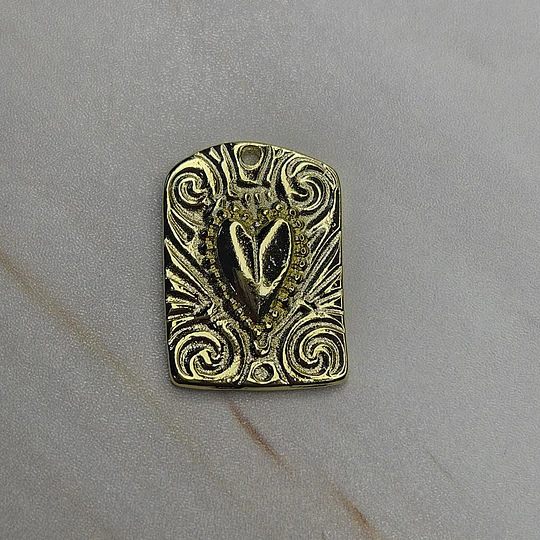 COLGANTE CORAZÓN VINTAGE 20MM ENCH.ORO