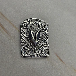 COLGANTE CORAZÓN VINTAGE 20MM ENCH.PLATA