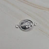 CONECTOR OVALADO VIRGEN DE LOS RAYOS 15MM ENCH.PLATA