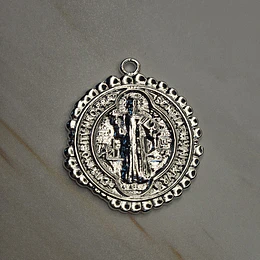 COLGANTE SAN BENITO IRREGULAR TEXTURIZADO 32MM ENCH.PLATA
