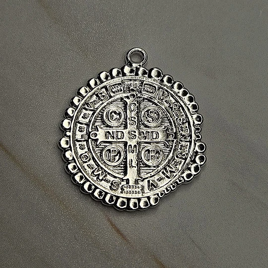 COLGANTE SAN BENITO IRREGULAR TEXTURIZADO 32MM ENCH.PLATA