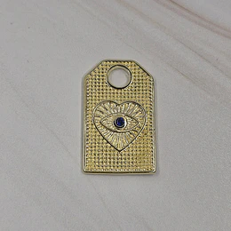 MEDALLA OJO TURCO CIRCÓN 27MM ENCH.ORO