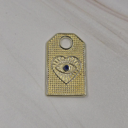 MEDALLA OJO TURCO CIRCÓN 27MM ENCH.ORO
