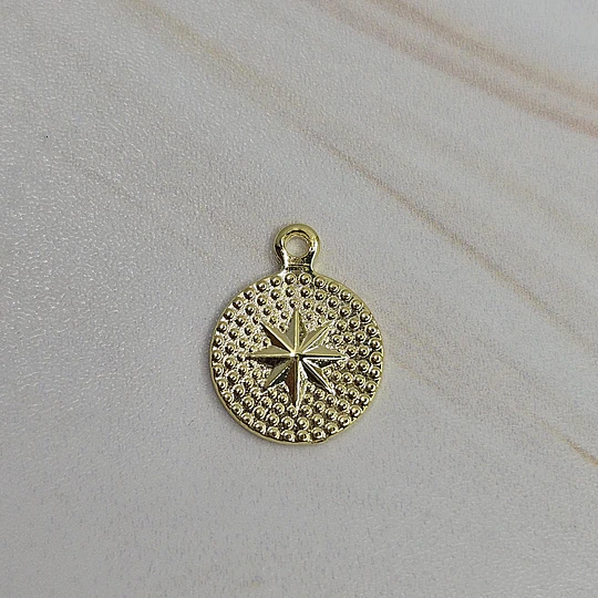 MINI MEDALLA ESTRELLA GUÍA 10,5MM ENCH.ORO