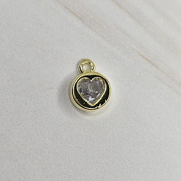 MINI CORAZÓN CIRCÓN 9MM ENCH.ORO