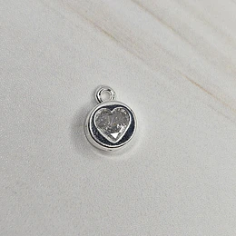 MINI CORAZÓN CIRCÓN 9MM ENCH.PLATA