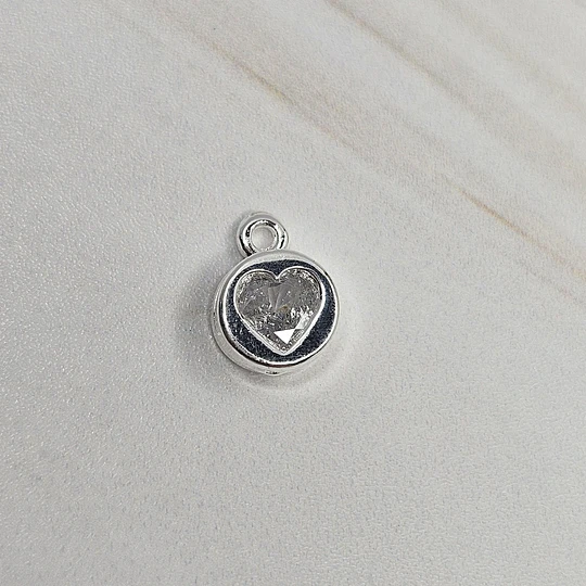 MINI CORAZÓN CIRCÓN 9MM ENCH.PLATA