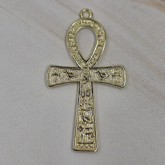 COLGANTE CRUZ EGIPCIA FIGURAS 31MM ENCH.ORO