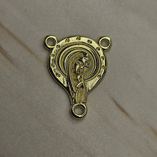 CONECTOR TRIPLE VIRGEN 21MM ENCH.ORO