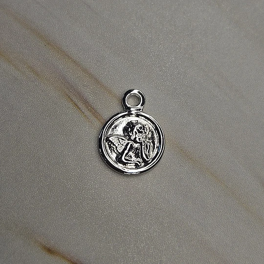 COLGANTE MINI ÁNGEL PENSADOR 15MM ENCH.PLATA