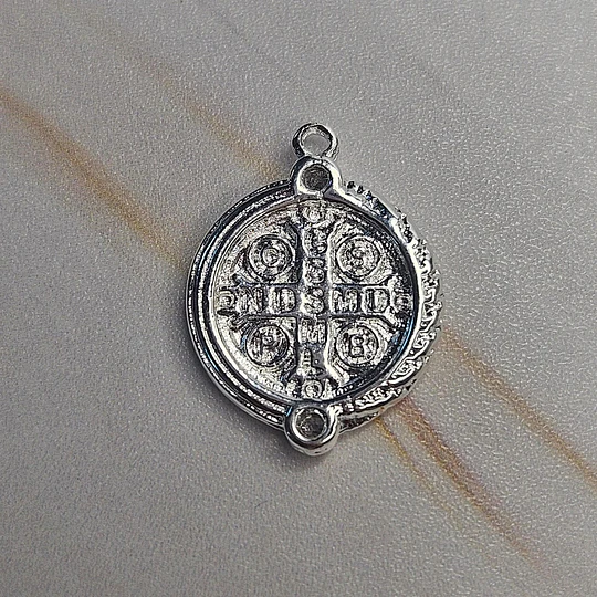 COLGANTE SAN BENITO CIRCÓN 28MM ENCH.PLATA