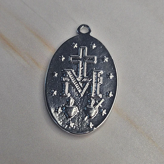 COLGANTE VIRGEN DE LOS RAYOS 30MM ENCH.PLATA