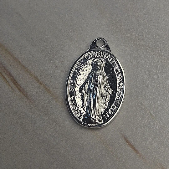 COLGANTE VIRGEN DE LOS RAYOS 25MM ENCH.PLATA