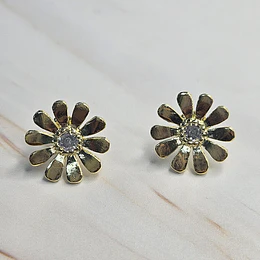 AROS FLOR MARGARITA CIRCÓN 16MM ENCH.ORO