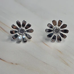 AROS FLOR MARGARITA CIRCÓN 16MM ENCH.PLATA