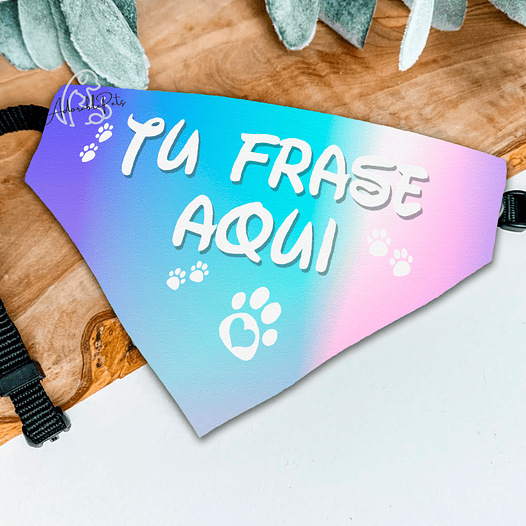 Bandana con Frases Mágicas | Mascotas - Azul Claro 1