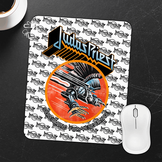 Mouse Pad Judas Priest | Screaming For Vengeance | 2 Colores - Blanco 1