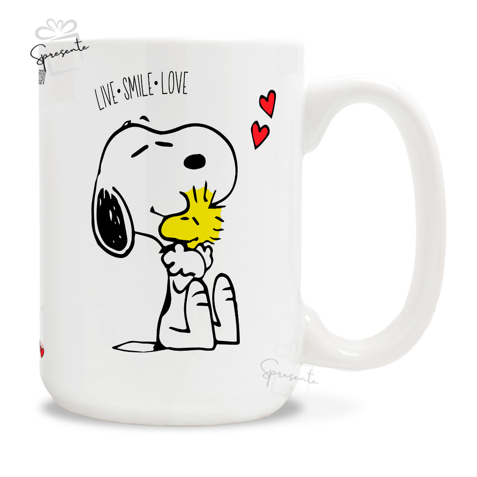 Taza Snoopy y Woodstock - Live Smile Love 3