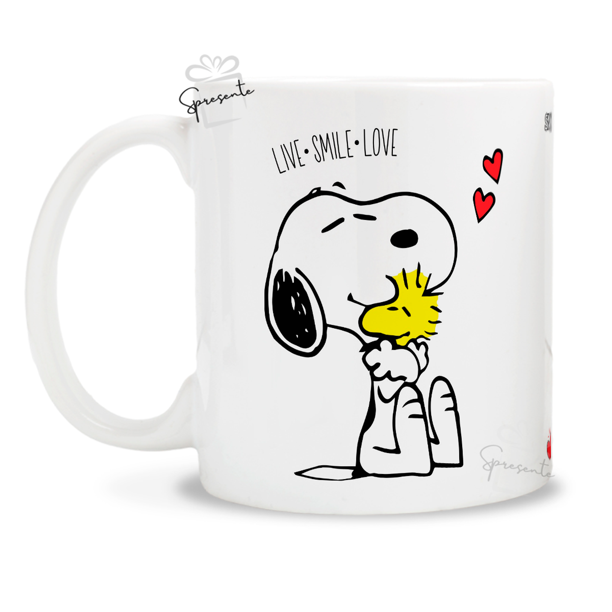 Taza Snoopy y Woodstock - Live Smile Love 1