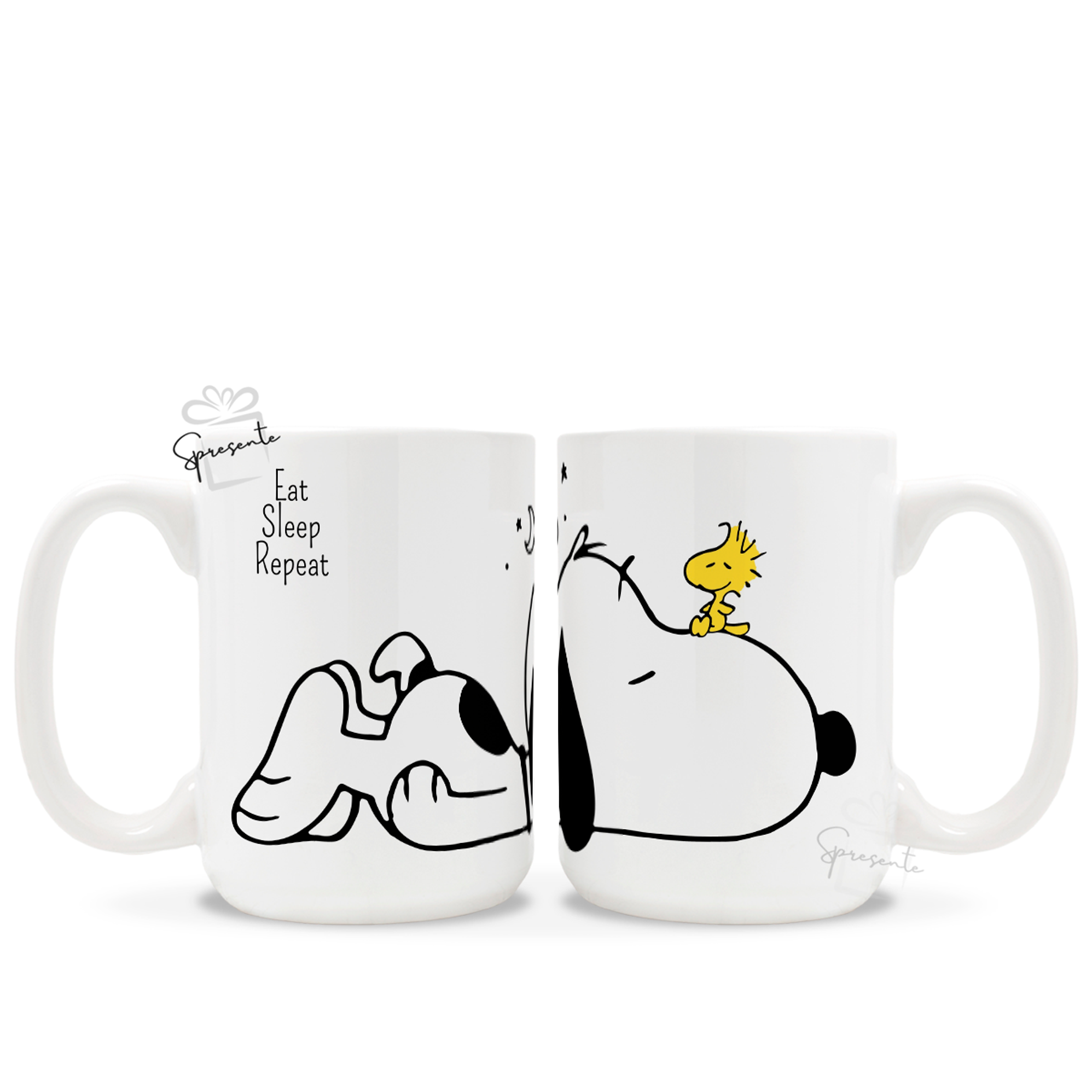 Taza Snoopy y Woodstock - Eat Sleep Repeat 3