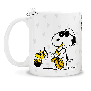 Taza Snoopy - Music and Coffee