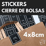 Stickers Cierre de Bolsas o Cajas 4x8 cm | Personalizados