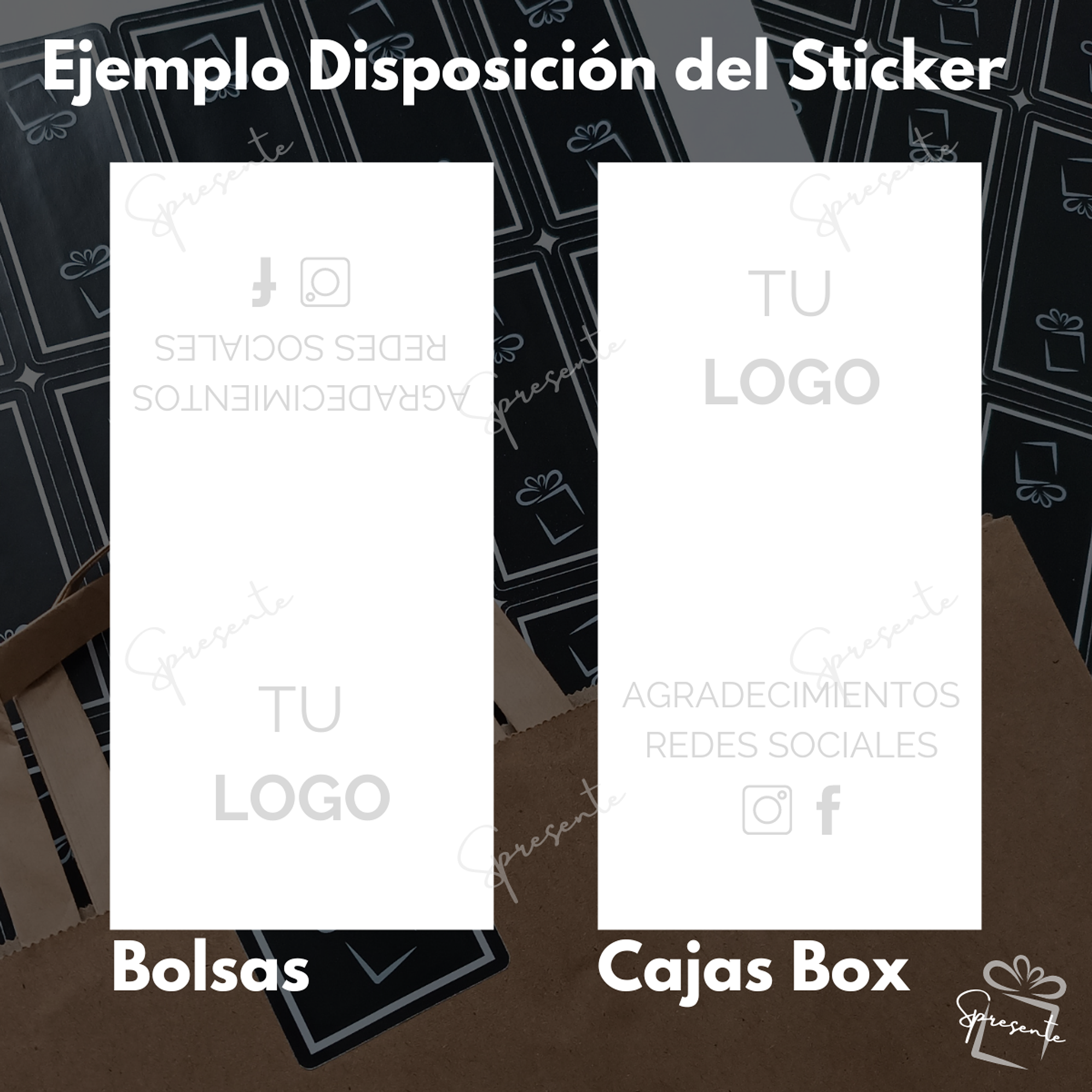 Stickers Cierre de Bolsas o Cajas 5x10 cm Personalizados | Papel Semibrillo 3