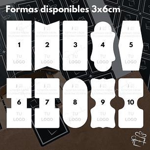 Stickers Cierre de Bolsas o Cajas 3x6 cm Personalizados | Papel Semibrillo