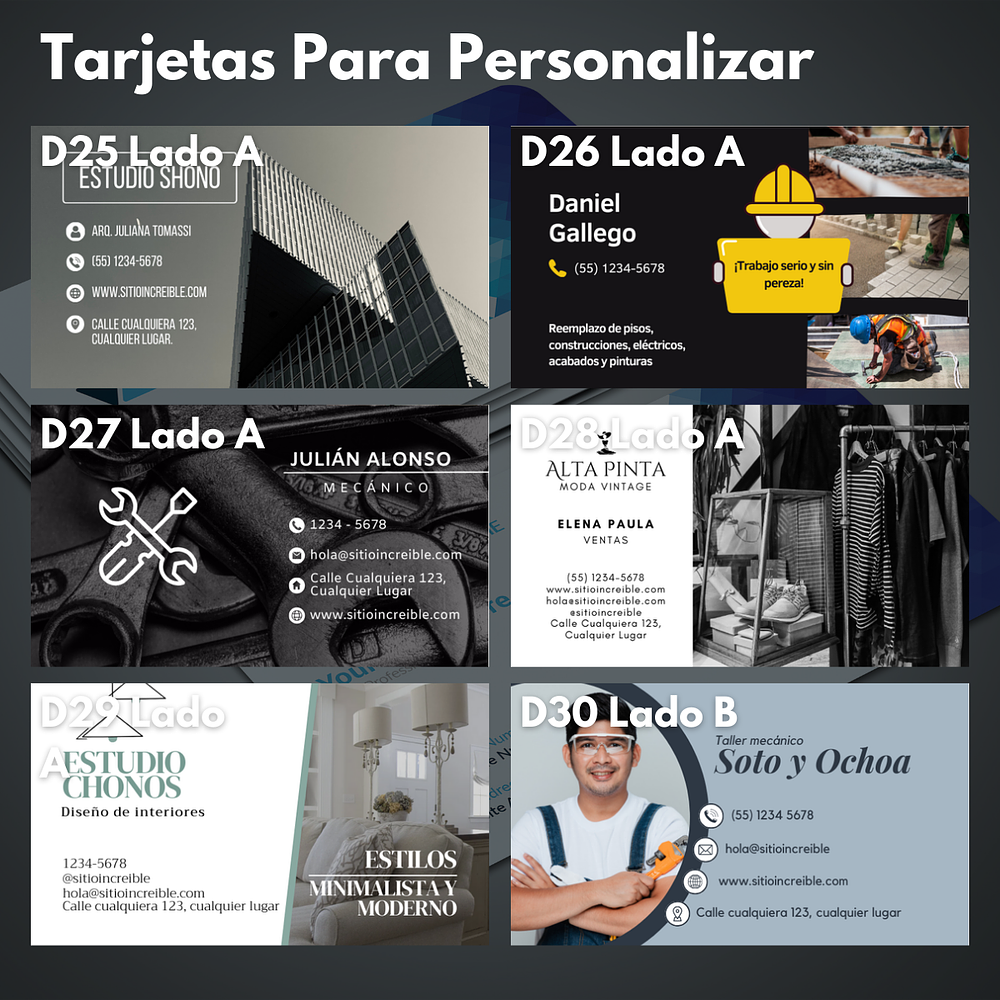 120 Tarjetas de Presentación 9x5cm Tradicional | QR