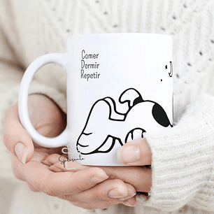 Taza Snoopy y Woodstock - Comer Dormir Repetir