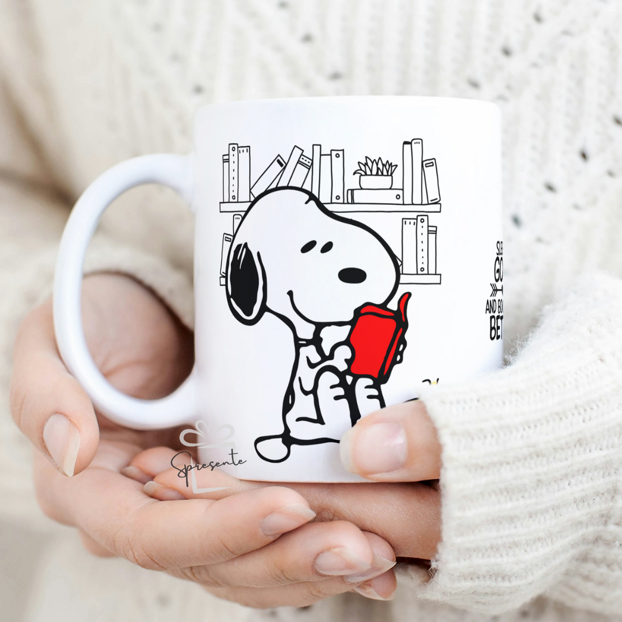 Taza Snoopy - Books Are Better 2
