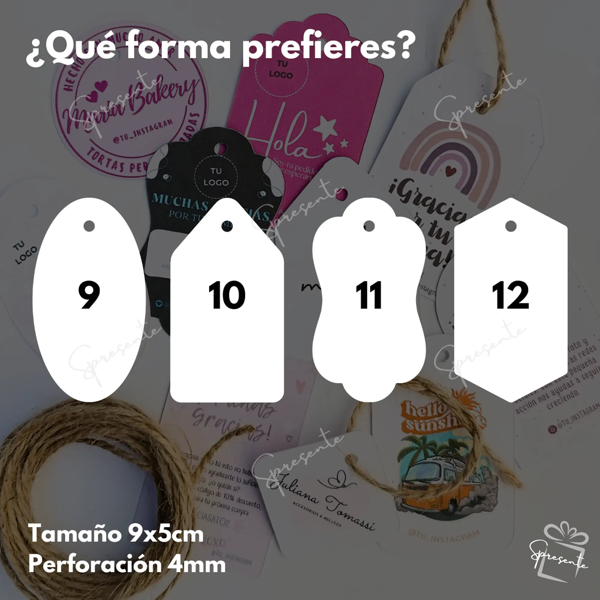 200 Etiquetas 9x5cm Personalizadas | Hang Tag 4