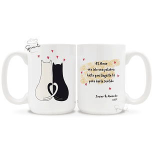 Taza Romance Gatuno - Me Das Sentido | Personalizada Parejas