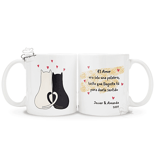 Taza Romance Gatuno - Me Das Sentido | Personalizada Parejas