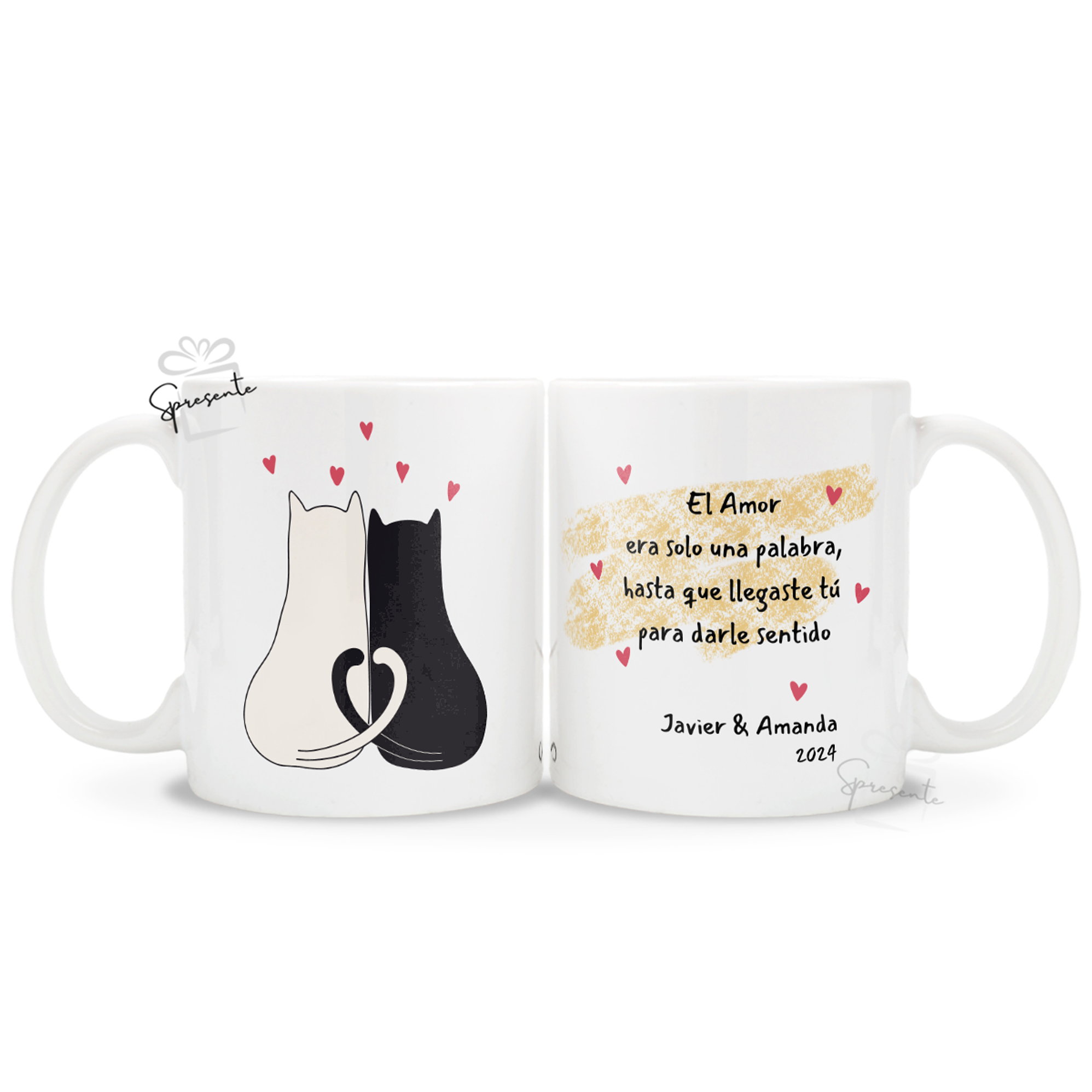 Taza Romance Gatuno - Me Das Sentido | Personalizada Parejas 1