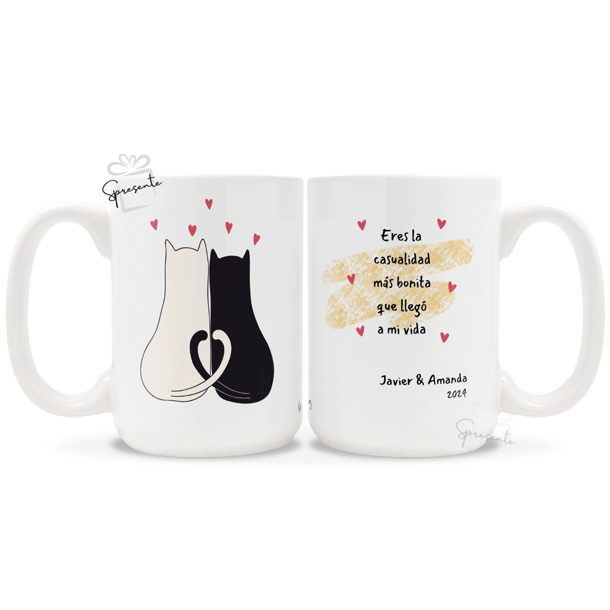 Taza Romance Gatuno - Bonita Casualidad | Personalizada Parejas 2