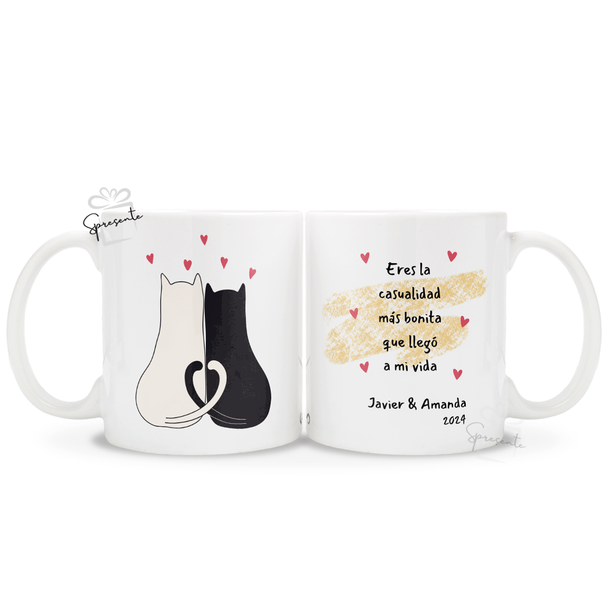 Taza Romance Gatuno - Bonita Casualidad | Personalizada Parejas 1
