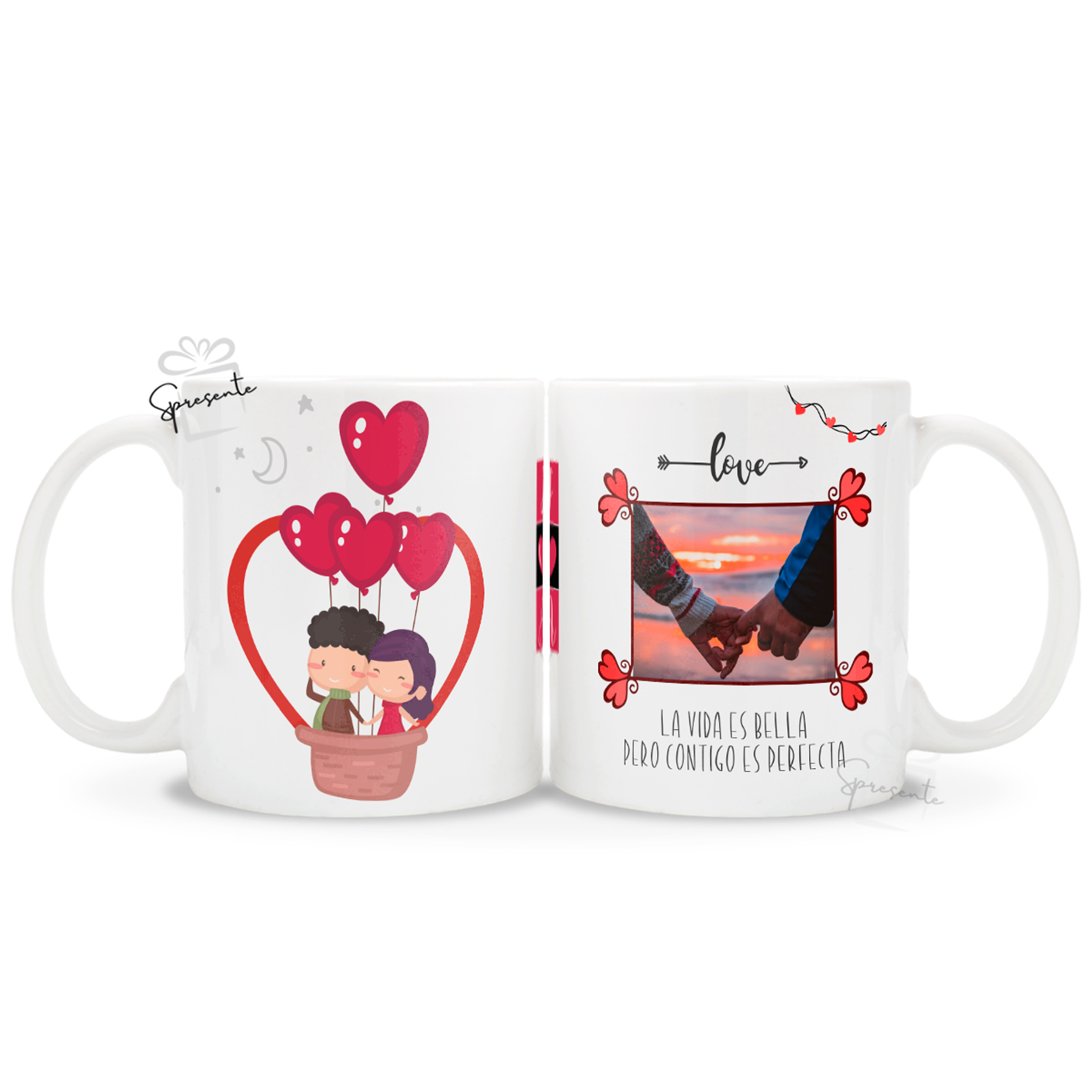 Taza Paseo de Amor en San Valentín | Personalizada Parejas 1
