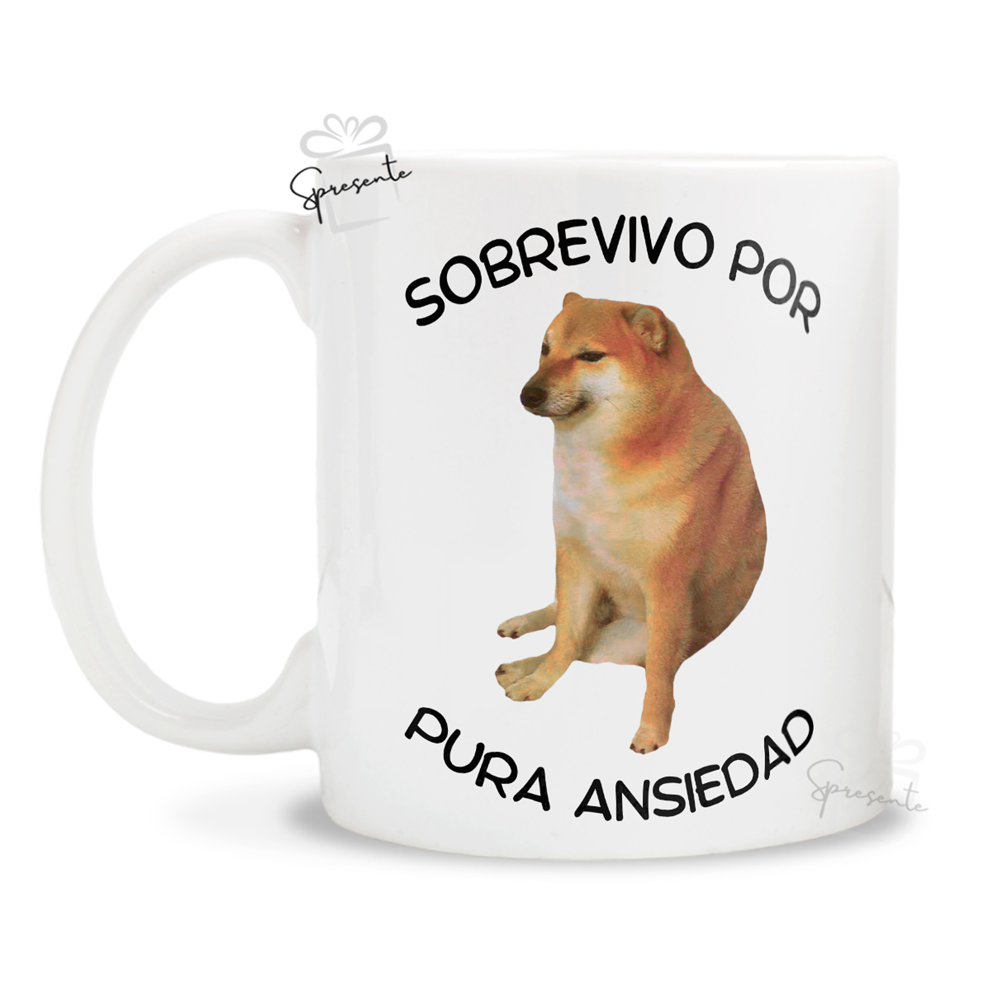 Taza Sobrevivo Por Pura Ansiedad - Meme 1