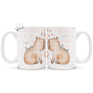 Taza Capibara Endless Love | Personalizada Parejas