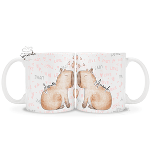 Taza Capibara Endless Love | Personalizada Parejas