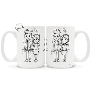 Taza Romance Eterno | Personalizada Parejas