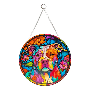 Cuadro Perro Multicolor 20cm | Atrapasol Colgante