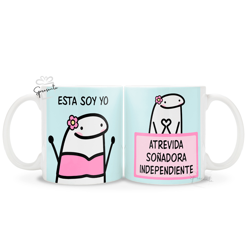 Taza Meme Flork - Atrevida, Soñadora, Independiente 1