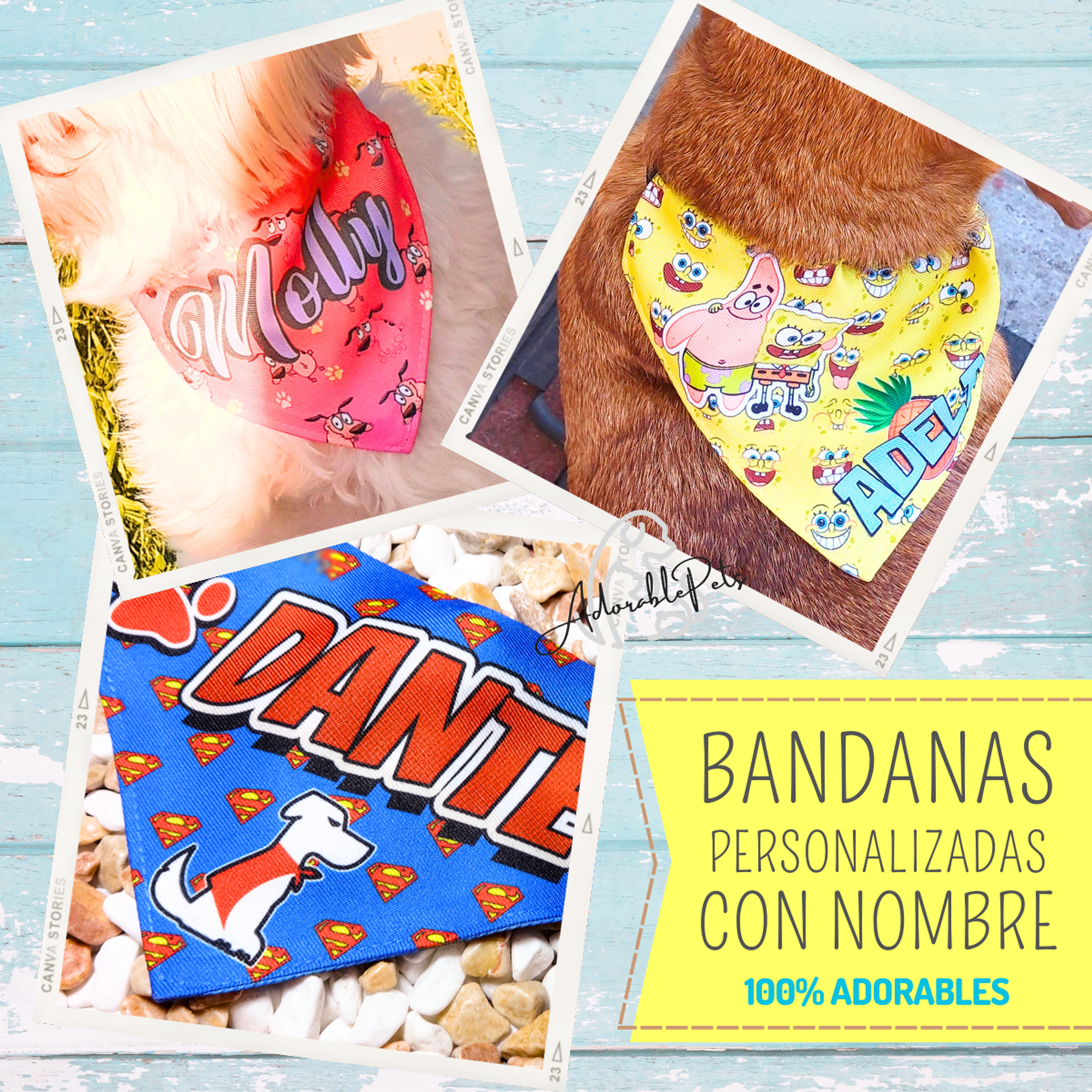 Bandana Personalizada Perro y Gato Por Mayor | Ajustable Varias Tallas 5