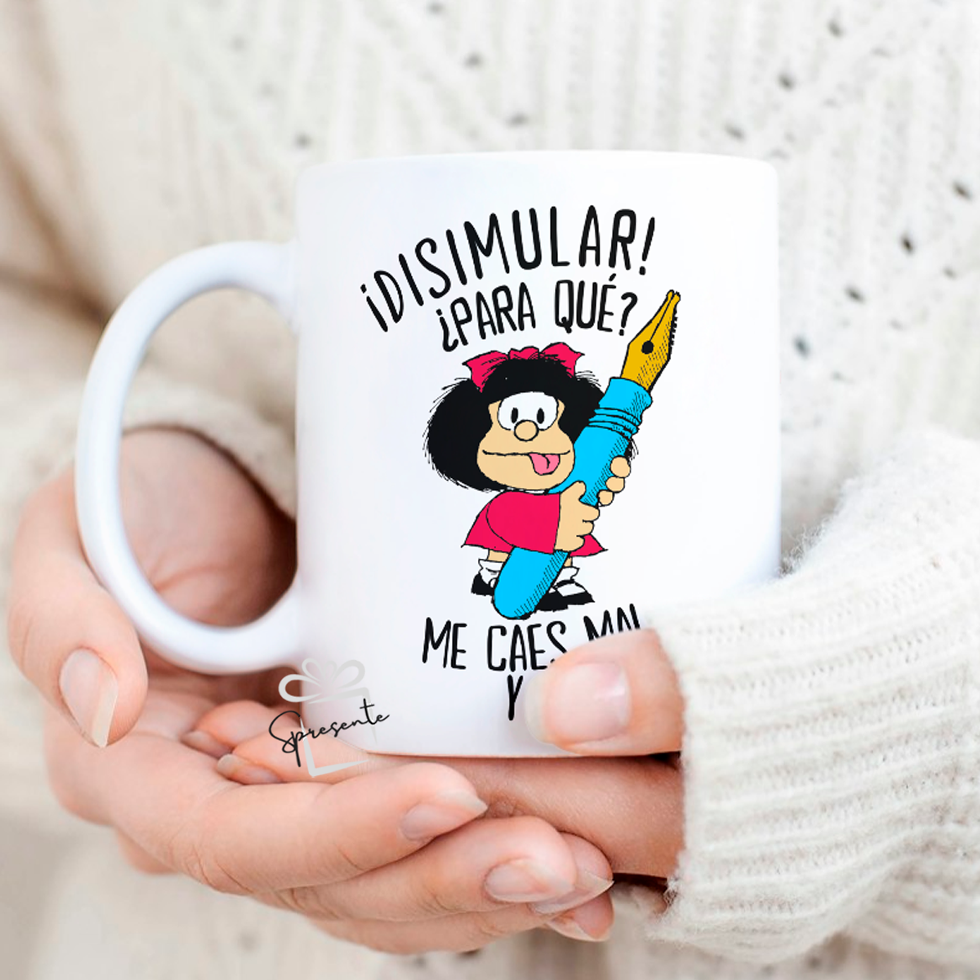 Taza Mafalda ¿Disimular? 2