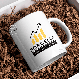 Taza Corporativa Personalizada con Logo | Blanca 325ml